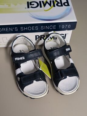 Primigi Kids Navy and White Leather Sandals